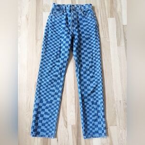 Reformation jeans Cynthia Checkerboard